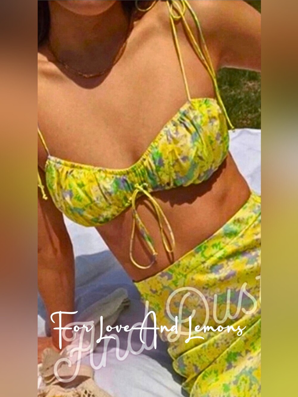 For Love And Lemons Dubois Floral Crop